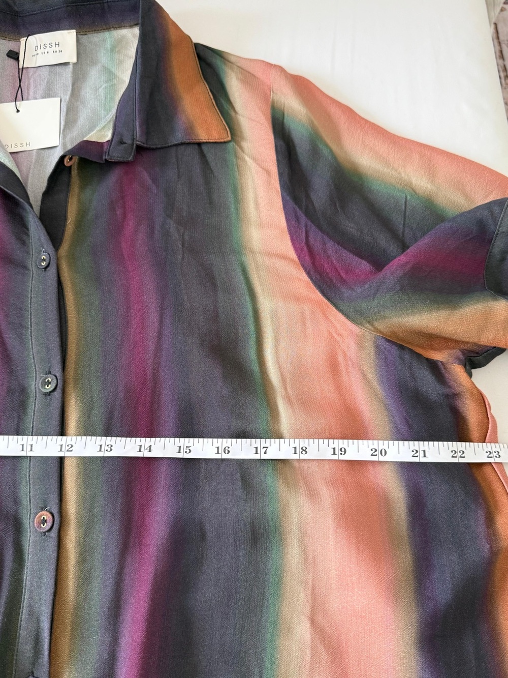 DISSH LULU OMBRE VACATION SHIRT Size 6 - Picture 8 of 10